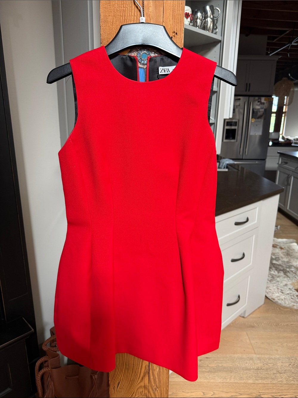 ZARA Bright Red Sleeveless Dress
